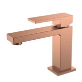 Смеситель для раковины Boheme Qubic медь брашированная