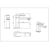 Смеситель для раковины Boheme Qubic медь брашированная