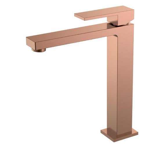 Смеситель для раковины Boheme Qubic медь брашированная
