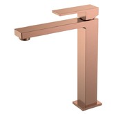 Смеситель для раковины Boheme Qubic медь брашированная