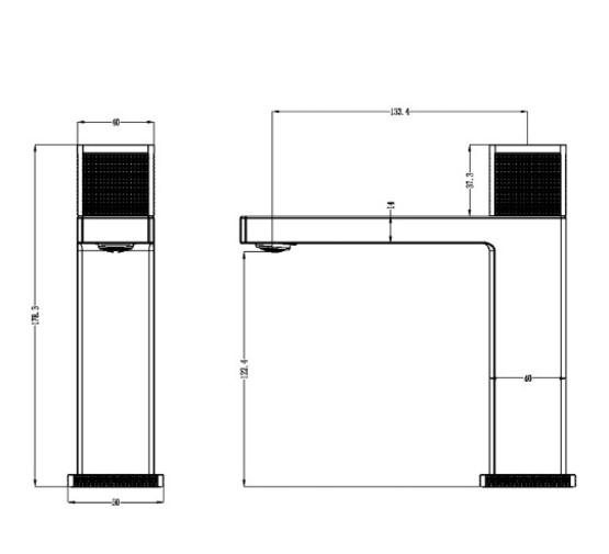 Смеситель для раковины Boheme Quaq хром