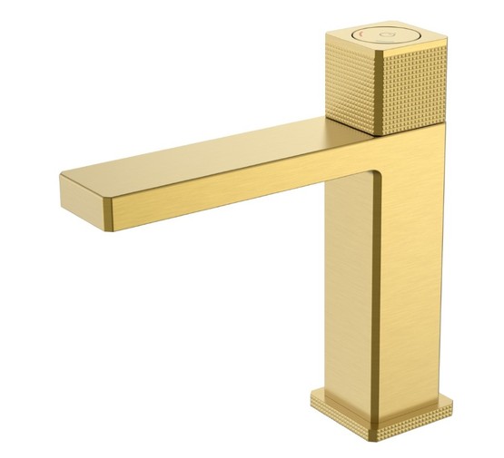 Смеситель для раковины Boheme Quaq золото матовое