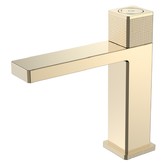 Смеситель для раковины Boheme Quaq золото 