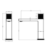 Смеситель для раковины Boheme Quaq бронза брашированная