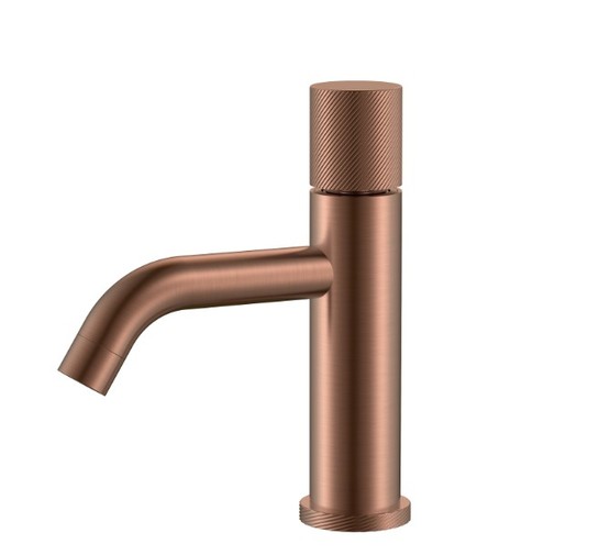 Смеситель для раковины Boheme Stick Spirale медь брашированная