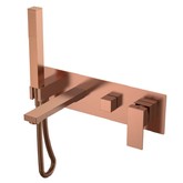 Смеситель для ванны Boheme Qubic встраиваемый медь брашированная