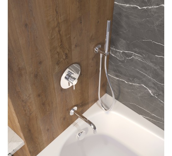 Смеситель для ванны Whitecross Y встраиваемый хром