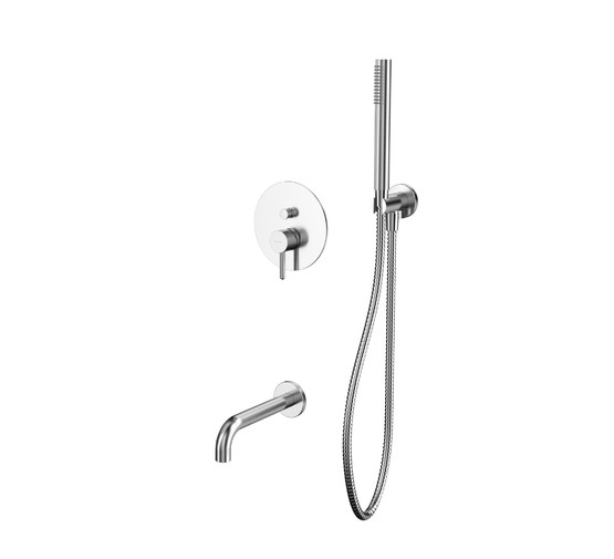 Смеситель для ванны Whitecross Y встраиваемый никель брашированный