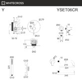 Смеситель для ванны Whitecross Y встраиваемый никель брашированный