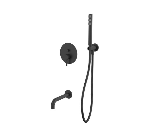 Смеситель для ванны Whitecross Y встраиваемый черный матовый