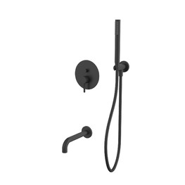 Смеситель для ванны Whitecross Y встраиваемый черный матовый