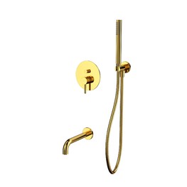 Смеситель для ванны Whitecross Y встраиваемый золото