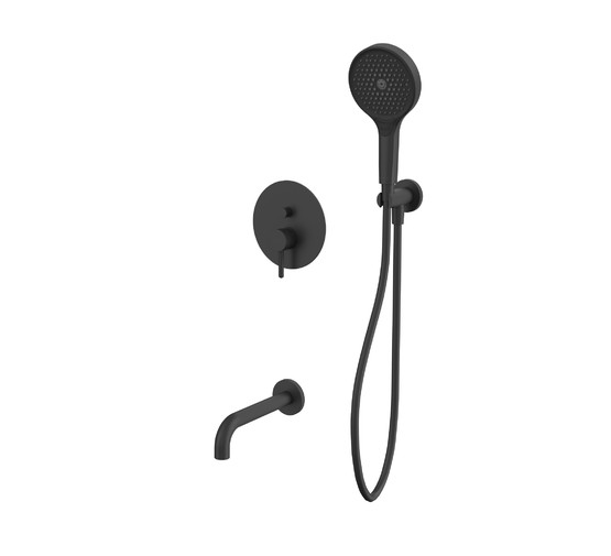 Смеситель для ванны Whitecross Y2 встраиваемый черный матовый