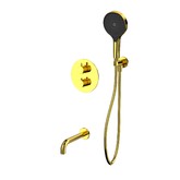 Смеситель для ванны Whitecross Y2 встраиваемый термостат золото