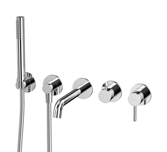 Смеситель для ванны Whitecross Y1240SET встраиваемый хром