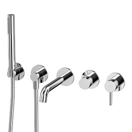 Смеситель для ванны Whitecross Y1240SET встраиваемый хром