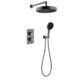 Душевая система Boheme Cell со смесителем оружейная сталь