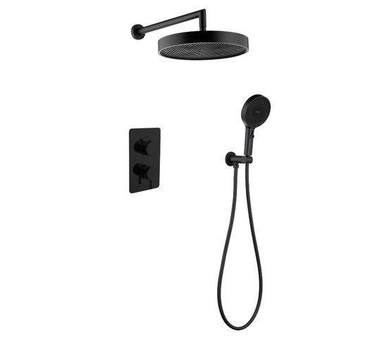 Душевая система Boheme Cell со смесителем черный матовый