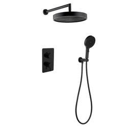 Душевая система Boheme Cell со смесителем черный матовый