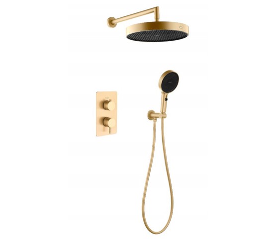 Душевая система Boheme Cell со смесителем золото матовое