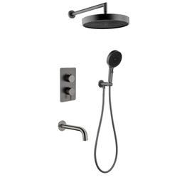 Душевая система Boheme Cell со смесителем оружейная сталь