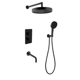 Душевая система Boheme Cell со смесителем черный матовый