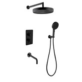 Душевая система Boheme Cell со смесителем черный матовый