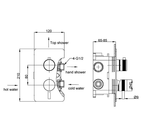 Душевая система Boheme Cell со смесителем золото