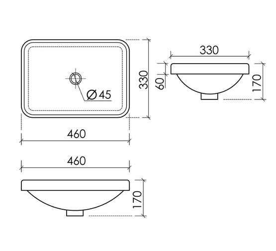 Раковина полувстраиваемая Ceramicanova Element CN6078 46 см белый