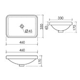 Раковина полувстраиваемая Ceramicanova Element CN6078 46 см белый
