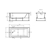 Акриловая ванна Roca EASY 170x80