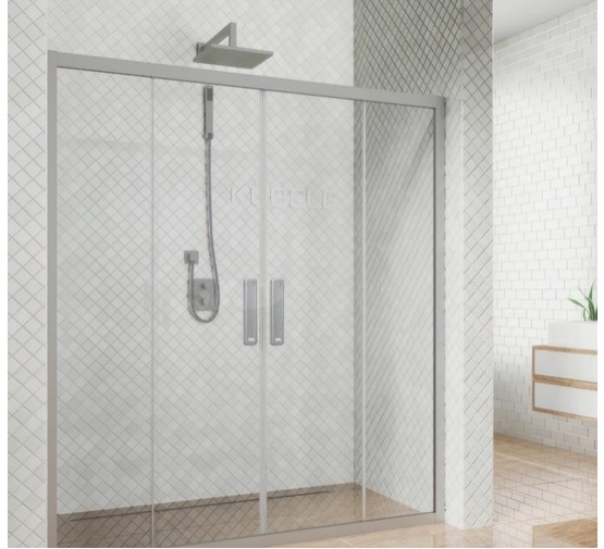 Душевая дверь Kubele DE019 D4-CLN-MT 155 см хром матовый,прозр.стекло
