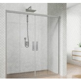 Душевая дверь Kubele DE019 D4-CLN-MT 155 см хром матовый,прозр.стекло