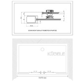 Душевая дверь Kubele DE019 D4-CLN-MT 155 см хром матовый,прозр.стекло