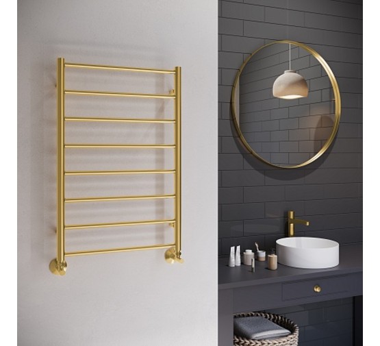 Полотенцесушитель водяной Terminus Аврора Э 500x800 П8 золото брашированное