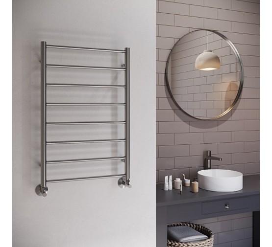 Полотенцесушитель водяной Terminus Аврора Э 500x800 П8 оружейная сталь