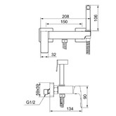 Гигиенический душ Raglo R01.51 золото