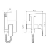 Гигиенический душ Raglo R02.54 графит