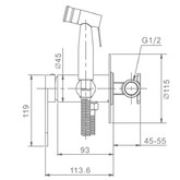 Гигиенический душ Raglo R10.52 золото сатин