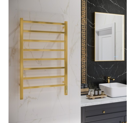 Полотенцесушитель электрический Terminus Ватикан 500х850 П8 золото брашированное