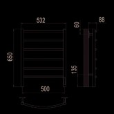 Полотенцесушитель электрический Terminus Классик 500х650 П6 сатин