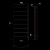 Полотенцесушитель электрический Terminus Классик 500х850 П8 сатин