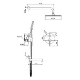 Душевая система Raglo R20.27  встраиваемая золото сатин
