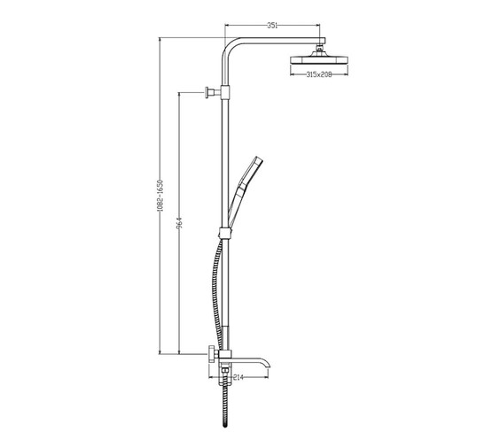 Душевая система Raglo R02.24 золото