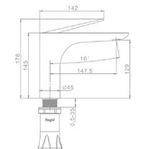 Смеситель для раковины Raglo R07.10 золото сатин