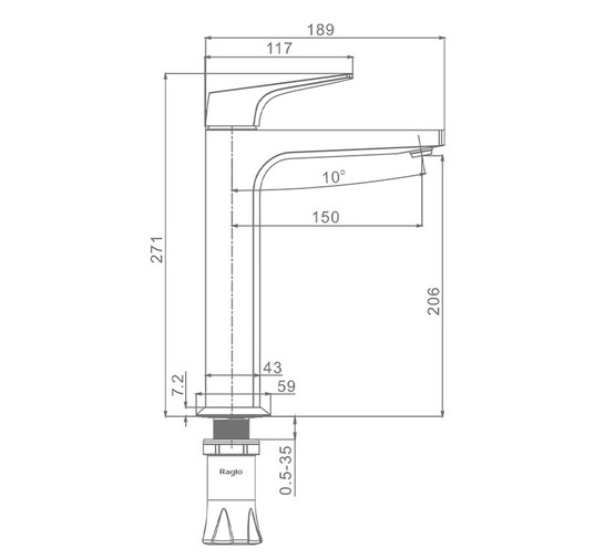 Смеситель для раковины Raglo R07.15 хром