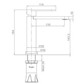 Смеситель для раковины Raglo R10.10 золото сатин