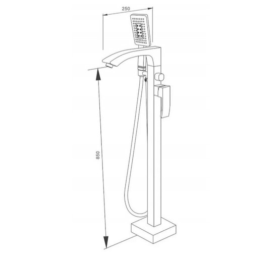 Смеситель для ванны Raglo R01.33 напольный хром