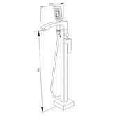 Смеситель для ванны Raglo R01.33 напольный хром