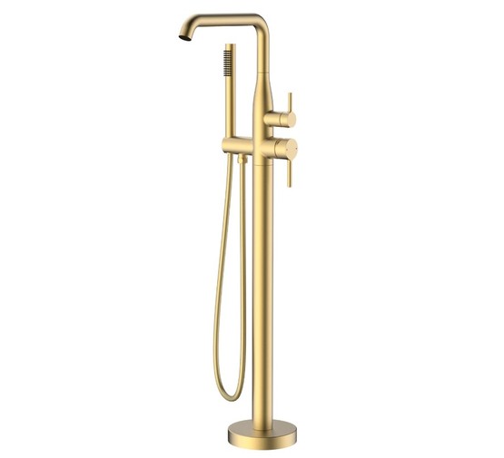 Смеситель для ванны Raglo R20.33 напольный золото сатин